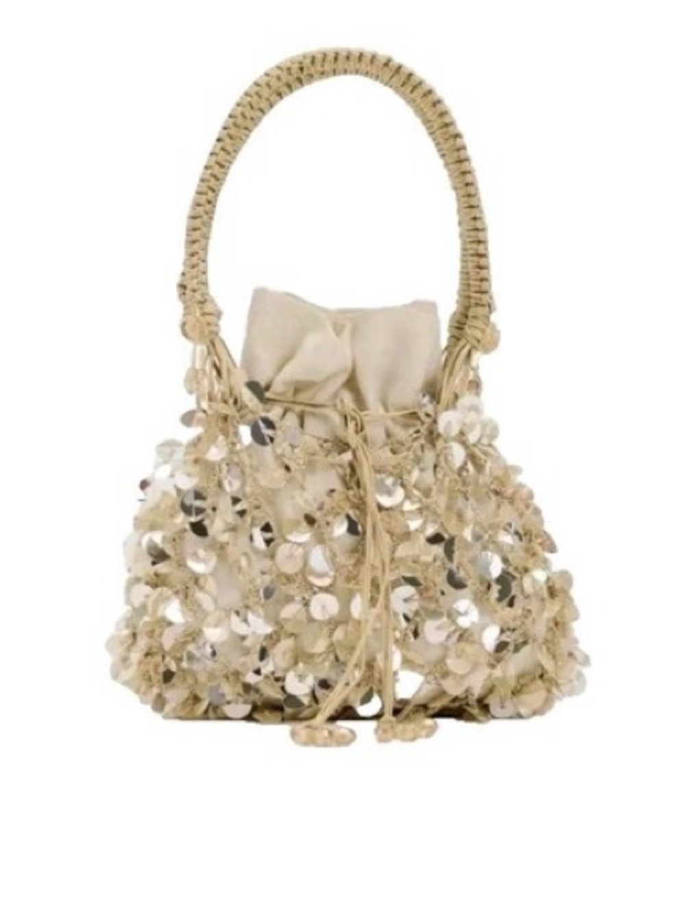 Zara Beaded Mini Bucket Bag